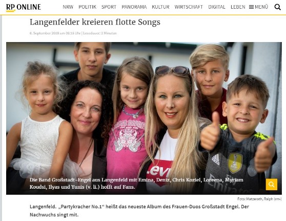 Ein Bericht über die Kinderlieder der GroßstadtEngel in der Rheinischen Post